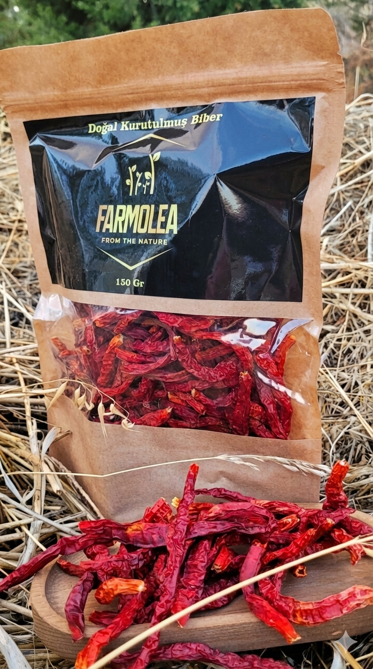 Doğal Kurutulmuş Biber 150 Gr