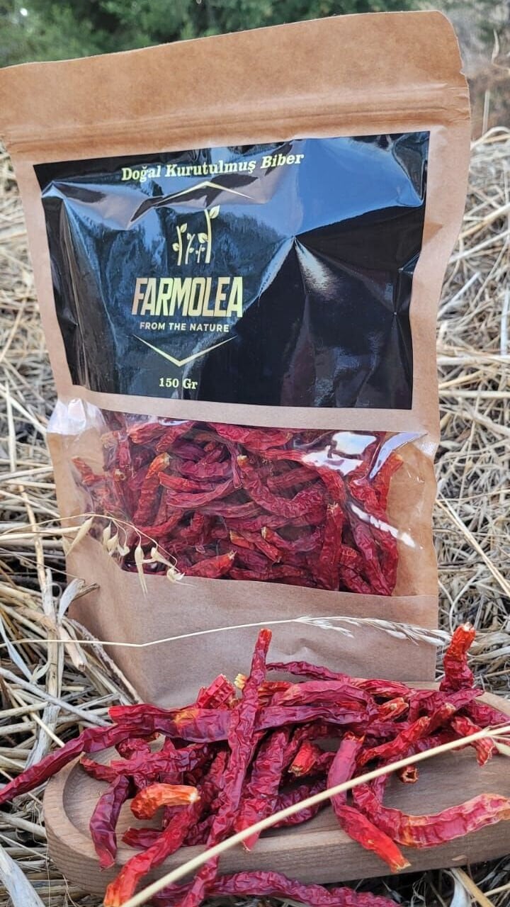 Doğal Kurutulmuş Biber 150 Gr